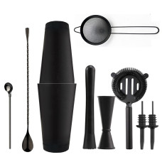 Подарочный набор для бара KM-TZS167 10 предметов барный инвентарь из нержавеющей стали Black