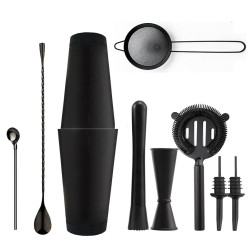 Подарочный набор для бара KM-TZS167 10 предметов барный инвентарь из нержавеющей стали Black