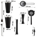 Подарочный набор для бара KM-TZS167 10 предметов барный инвентарь из нержавеющей стали Black