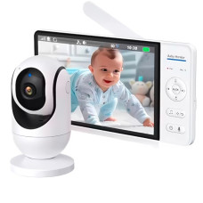 Видеоняня Baby Monitor BM70 с 7-дюймовым IPS экраном и аккумулятором 5000 mAh и ночным видением