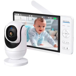 Видеоняня Baby Monitor BM70 с 7-дюймовым IPS экраном и аккумулятором 5000 mAh и ночным видением