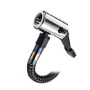 Портативний автомобільний компресор HELLOLEIBOO CQB-008-04 бездротовий з дисплеєм ліхтариком Type-C