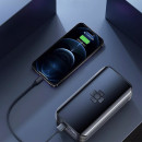 Портативний автомобільний компресор HELLOLEIBOO CQB-008-04 бездротовий з дисплеєм ліхтариком Type-C