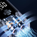 Портативний автомобільний компресор HELLOLEIBOO CQB-008-04 бездротовий з дисплеєм ліхтариком Type-C