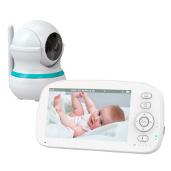 Відеоняня Baby Monitor 5" – двосторонній зв’язок, 360° огляд, режим VOX, автономна батарея 5000 мА·год