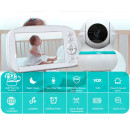 Відеоняня Baby Monitor 5" – двосторонній зв’язок, 360° огляд, режим VOX, автономна батарея 5000 мА·год