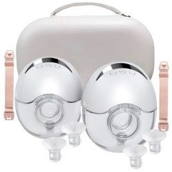 Молоковідсмоктувач електричний подвійний бездротовий MY-375, ультратихий і портативний, вільні руки, 210мл