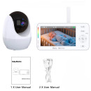 Відеоняня ABM206 з нічником та підключенням до телефону, поворотна камера, режим VOX, двосторонній зв’язок