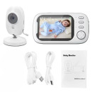 Відеоняня Baby Monitor ABM600 3.5 з монітором, датчиком звуку, нічне бачення, термометр
